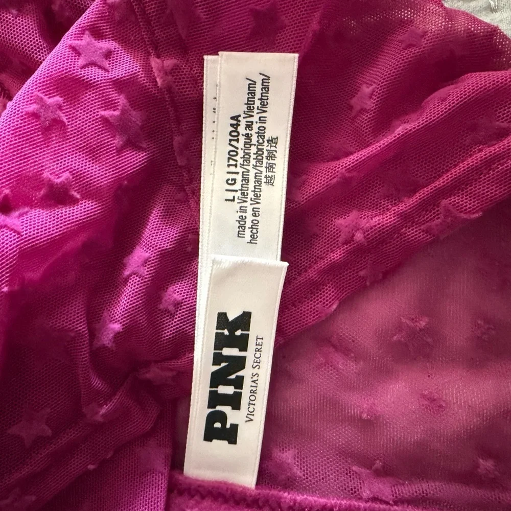Victoria's Secret Fuchsia Star-Patterned Bra